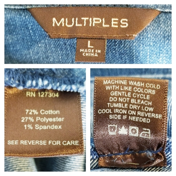 VTG Ombre Wash Moto Denim and Knit Jacket - Picture 15 of 16